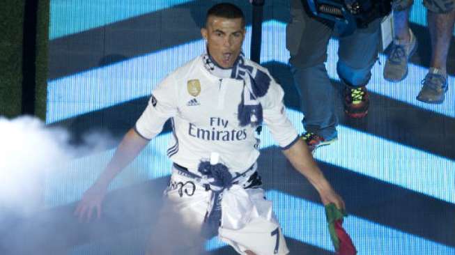 Ini Cara Ronaldo Rayakan Kemenangan Madrid di Liga Champions