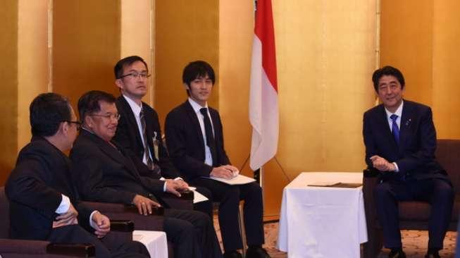 Temui PM Jepang, Wapres JK Ajak Kerja Sama Asian Games
