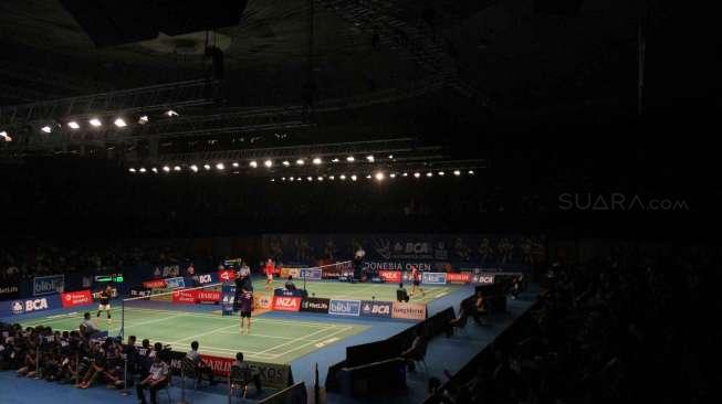 Babak kualifikasi pada hari pertama BCA Indonesia Open 2017 di Jakarta Convention Center, Jakarta, Senin (12/6).