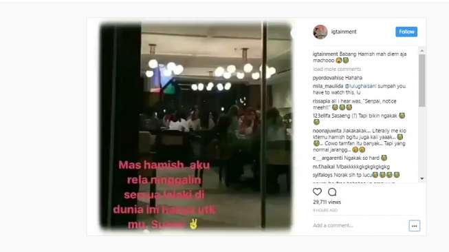 Melihat Hamish Daud, Aksi Perempuan Ini Norak tapi Lucu