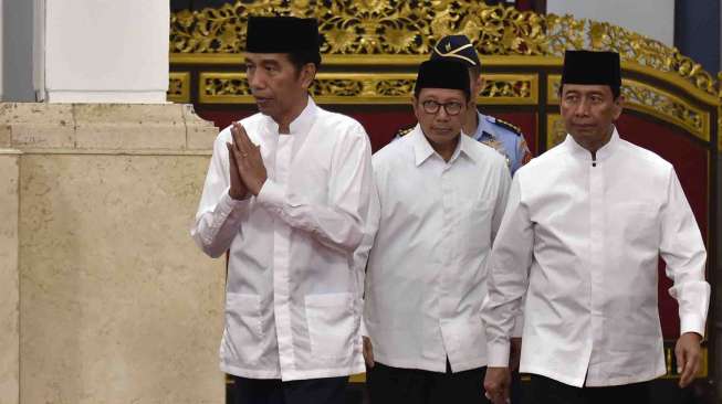 Peringatan Nuzulul Quran 1438 Hijriah Istana, Jakarta, Senin (12/6).