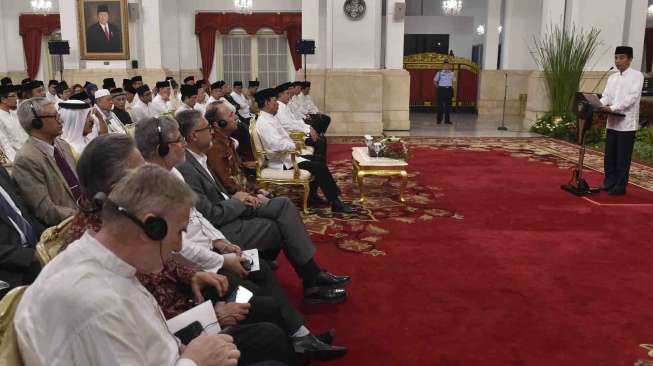 Peringatan Nuzulul Quran 1438 Hijriah Istana, Jakarta, Senin (12/6).