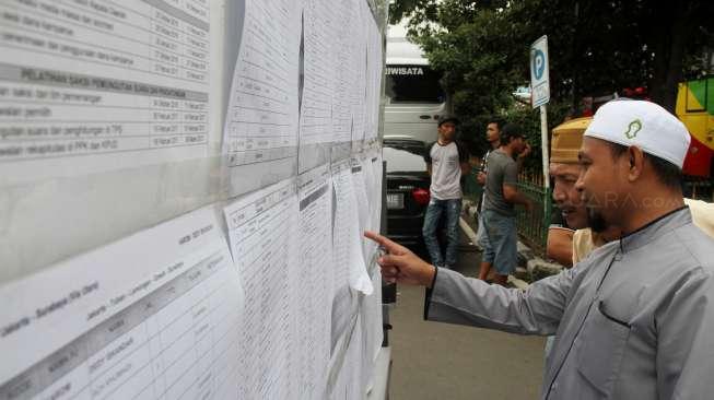 Mudik Bareng PKB 2017 di lokasi pemberangkatan di Taman Ismail Marzuki, Jakarta, Kamis (22/6).