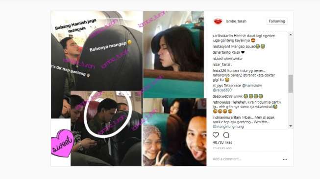 Heboh! Hamish Daud Tidur Mangap di Pesawat