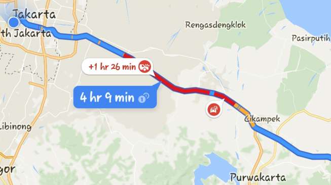 Mudik H-2, Tol Cikampek Bekasi ke Karawang Macet Parah