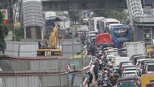 Berikut Info Jalur Lalu Lintas Hasil Rekayasa di Simpang Pancoran