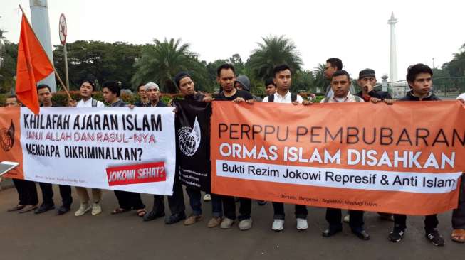 Kelompok Pro Khilafah Protes Perppu Pembubaran Ormas