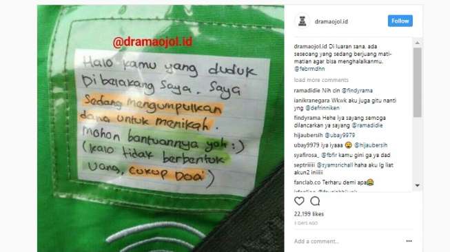 Anda Pasti Tertawa Lihat Tulisan di Helm Ojek Online Ini