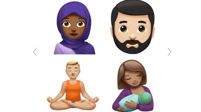 Beberapa emoji Apple yang diperkenalkan pada Senin (17/7). [Apple Newsroom/Suara.com)