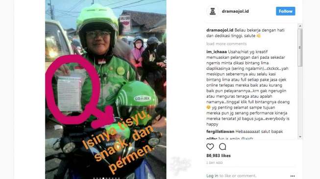 Kisah Driver Ojek Online "Plus-plus" Ini Bikin Netizen Salut