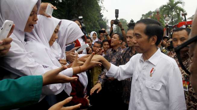 Presiden Joko Widodo menghadiri Kongres Pancasila IX Universitas Gadjah Mada (UGM) di Balairung UGM, Sleman, DI Yogyakarta, Sabtu (22/7). 