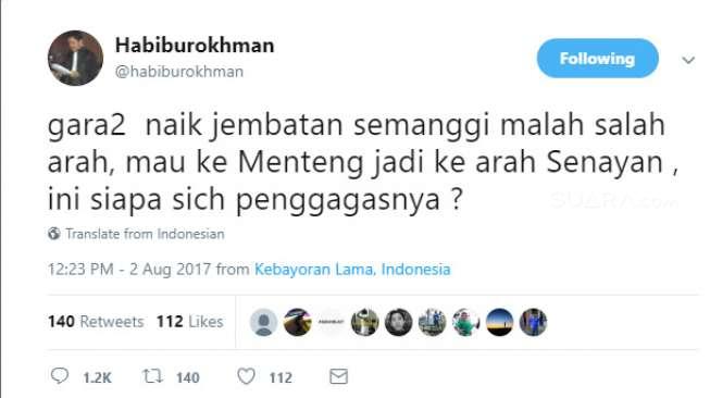 Marah karena Salah Jalan di Semanggi, Politikus Gerindra Di-bully