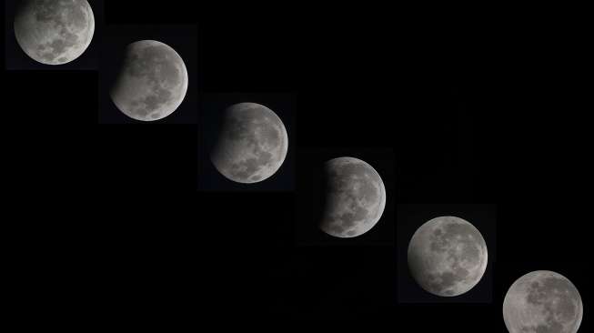   Partial lunar eclipse. 