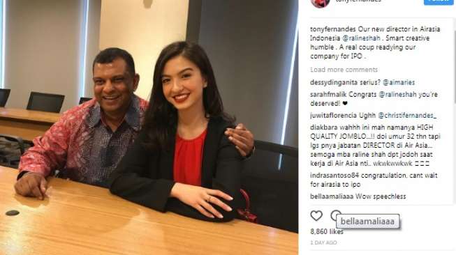 Cuitan Tony Fernandes. [Instagram]