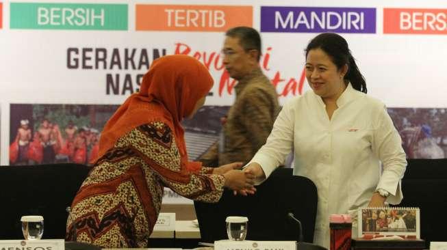 Rakor Tingkat Menteri tentang Susenas Kemiskinan di Kemenko PMK, Jakarta, Selasa (8/8).