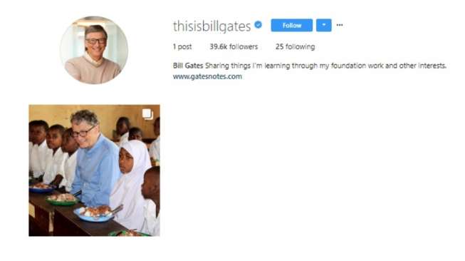 Bill Gates "Pecah Telur", Akhirnya Bikin Akun Instagram