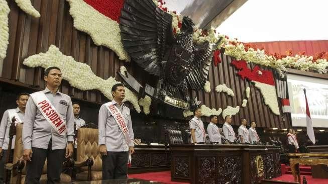 Dalam rangkaian sidang tahunan MPR, DPR dan DPD.