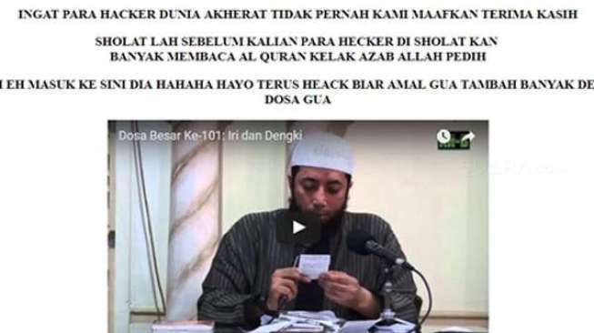 Laman Polda Lampung Diretas, Hacker Pasang Video Ustaz Basalamah