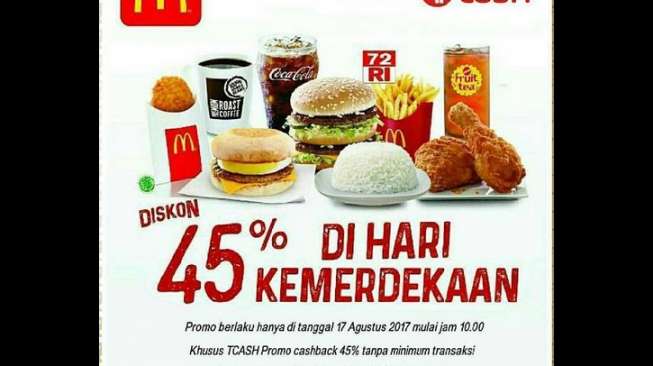 Daftar Diskon Kuliner di HUT ke-72 RI, Serbu Yuk!