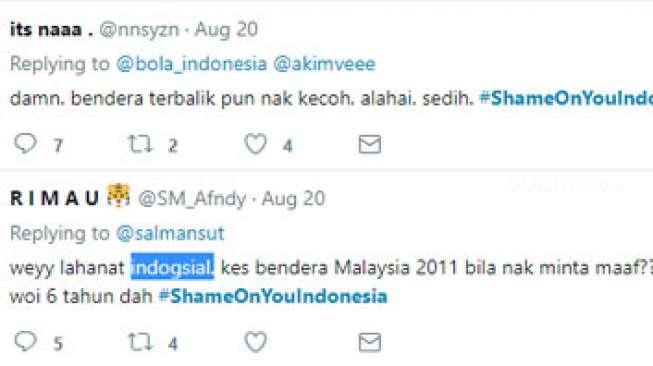 Warga Malaysia Serang Balik Indonesia Pakai 'ShameOnYouIndonesia'