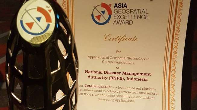 Petabencana.id BNPB Raih Asia Geospatial Excellence