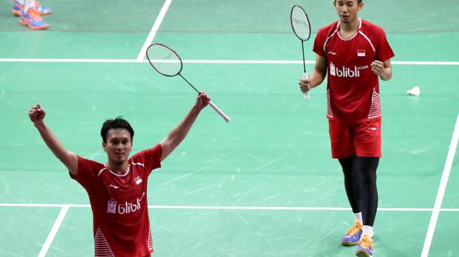 Bermain Enjoy Bikin Ahsan/Rian Singkirkan Unggulan Pertama