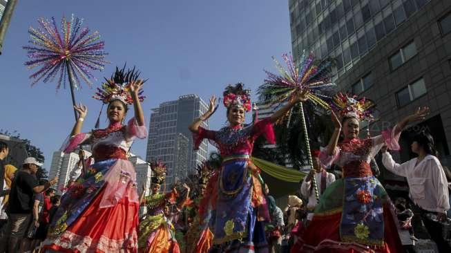 Parade 50 tahun ASEAN (Suara.com/Kurniawan Mas'ud)