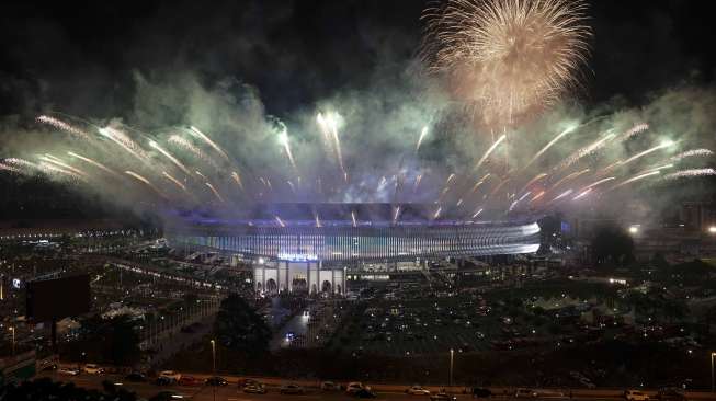 Penutupan SEA Games XXIX Kuala Lumpur di Stadion Bukit Jalil, Kuala Lumpur, Malaysia, Rabu (30/8) malam.