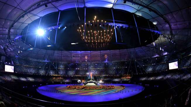 Penutupan SEA Games XXIX Kuala Lumpur di Stadion Bukit Jalil, Kuala Lumpur, Malaysia, Rabu (30/8) malam.