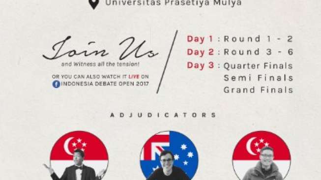 Para Jago Debat Diundang ke "Indonesia Debate Open 2017"