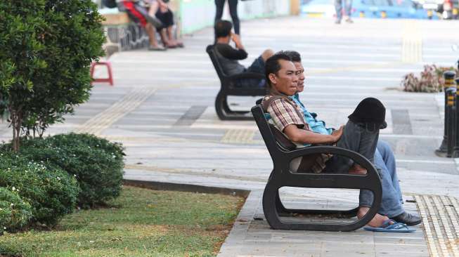 Trotoar di kawasan Tanah Abang, Jakarta, Rabu (6/9).