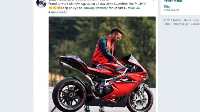 MV Agusta Perkenalkan Motor yang Dibuat Bersama Lewis Hamilton