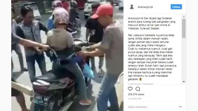 Driver Ojek Online Ini Dilucuti, Jaketnya Dibakar