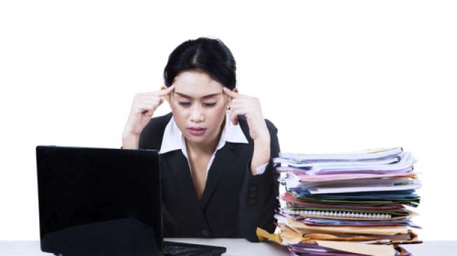 Ilustrasi stres pekerjaan. (Shutterstock)