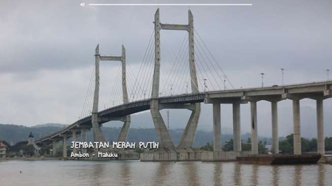 Jembatan Merah Putih di Kota Ambon, Maluku. [Kementerian PUPR]