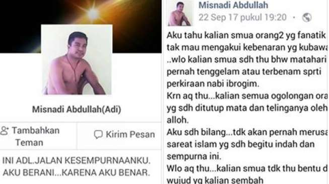 Geger, Misnadi Ajak Anaknya Ubah Kiblat dan Sembah Matahari