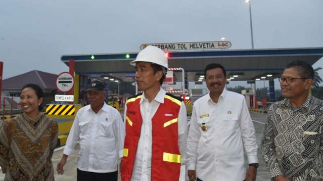 Presiden Jokowi meresmikan tol Sumatera (Dok Biro Pers Istana Presiden)