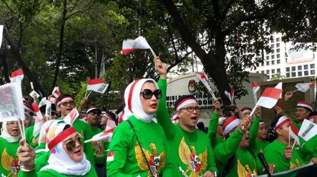 Tiga Artis Jalan Kaki Daftarkan PKB Jadi Peserta Pemilu 2019