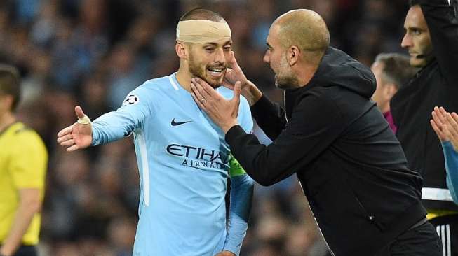 Pep Guardiola Tanggapi Rencana Hengkangnya David Silva dari Manchester City