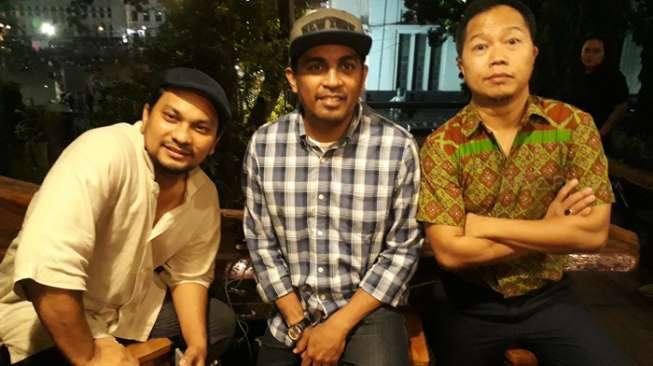 Trio Lestari di acara sosialisasi Indonesia Raya 3 Stanza di kawasan Kota Tua, Jakarta Barat, Jumat (20/10/2017) malam. [Suara.com/Wahyu Tri Laksono]