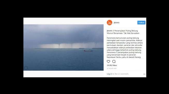 Tornado Muncul di Kepulauan Seribu, Warganet: Teguran dari Tuhan