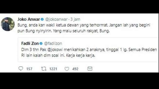Joko Anwar vs Fadli Zon
