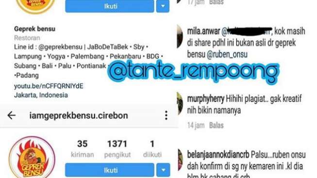 Ragam Resto Cara Franchise Ayam Geprek Bensu