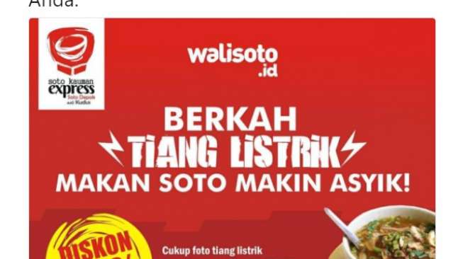 Tunjukkan Foto Tiang Listrik, Diskon 50 Persen di Restoran Ini