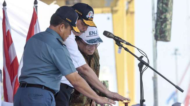 Pelepasan Satgas Sail Sabang di Dermaga Terminal JICT 2, Pelabuhan Tanjung Priok, Jakarta Utara, Senin (20/11).