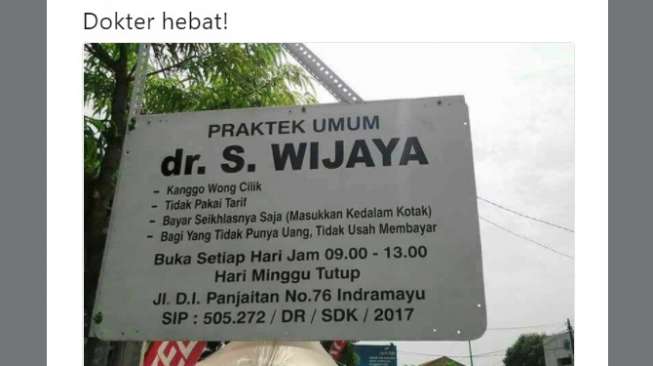 Dokter Ini Rela Dibayar Seikhlasnya, yang Tak Punya Uang Gratis