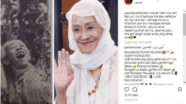 Air Mata Selebritis Lepas Mendiang Laila Sari