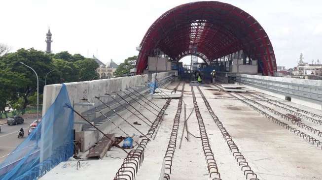 Konstruksi Proyek LRT Palembang Telah Mencapai 77,31 Persen