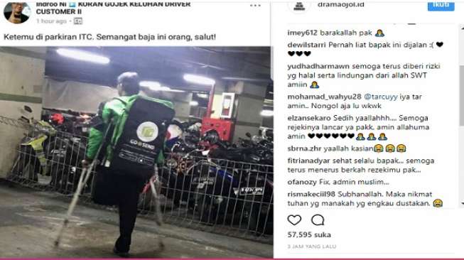 Driver dengan Keterbatasan Fisik Ini Viral, Netizen Salut