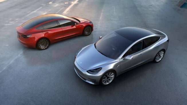 Tesla Model 3. Sebagai ilustrasi [AFP]